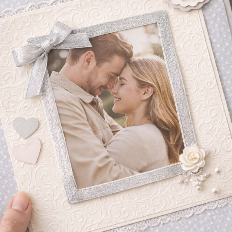 SNOOGG Silver Lace Trim Ribbon, 1 Inch Width, 60 Yards, for Gift Wrapping, Craft, Sewing, Decoration, Wedding, Cards, Scrapbooking