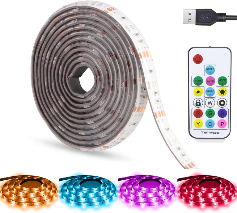 SNOOGG RGB LED Backlight for TVs Features Bluetooth Mobile app, Music SYNC, Sound with IR 24 Key Remote Control functionality Perfect for Enhancing Your Gaming Room or Home Entertainment