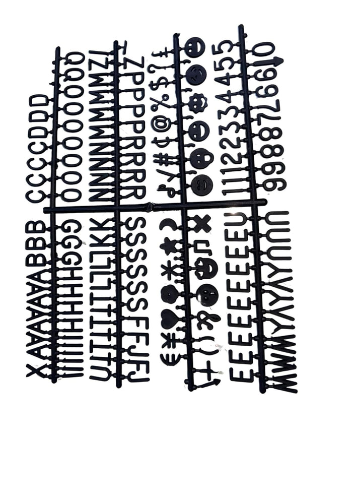 Snoogg White Plastic Changeable Letters, Numbers & Symbols (20mm) - Complete Set for Office Notice Boards, DIY Crafts, Party Decor, Custom Signs & Messages - Versatile Alphabet Kit