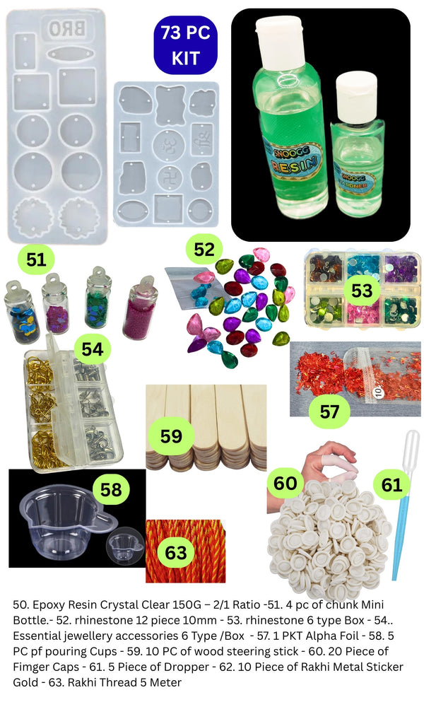 Snoogg All-in-One Resin Art Kit for DIY Gifting | Complete Epoxy Resin, Molds & Supplies for Beginners & Crafters | Create Custom Handmade Presents