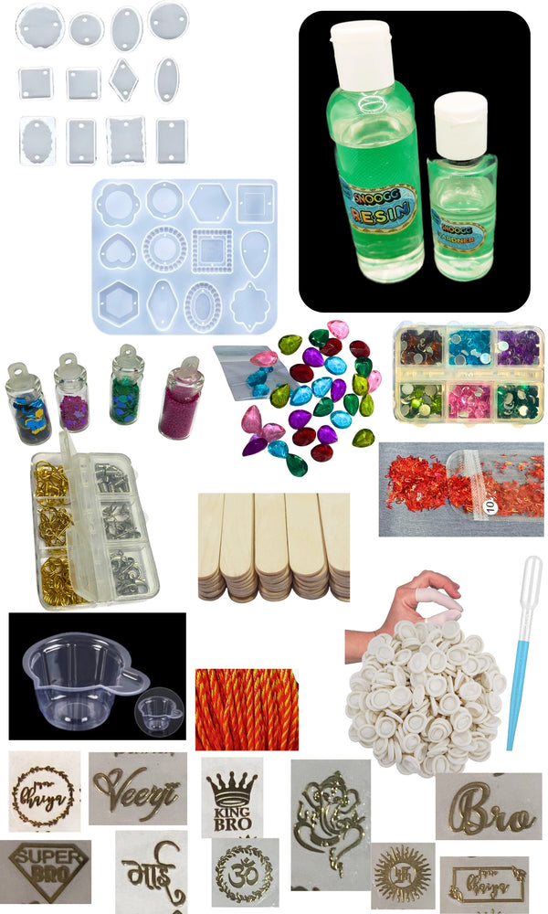 Snoogg Premium Resin Art Kit for Raksha Bandhan | DIY Epoxy Rakhi Making Set with Molds, Glitters & Tools | Ideal for Beginners & Experts | Craft Unique Handmade Rakhis & Gifts