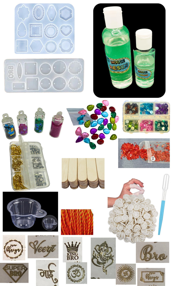 Snoogg Rakhi Making Resin Kit | All-in-One DIY Epoxy Craft Set for Raksha Bandhan | Includes Silicone Molds, Glitters & Tools | Perfect for Beginners & Pros
