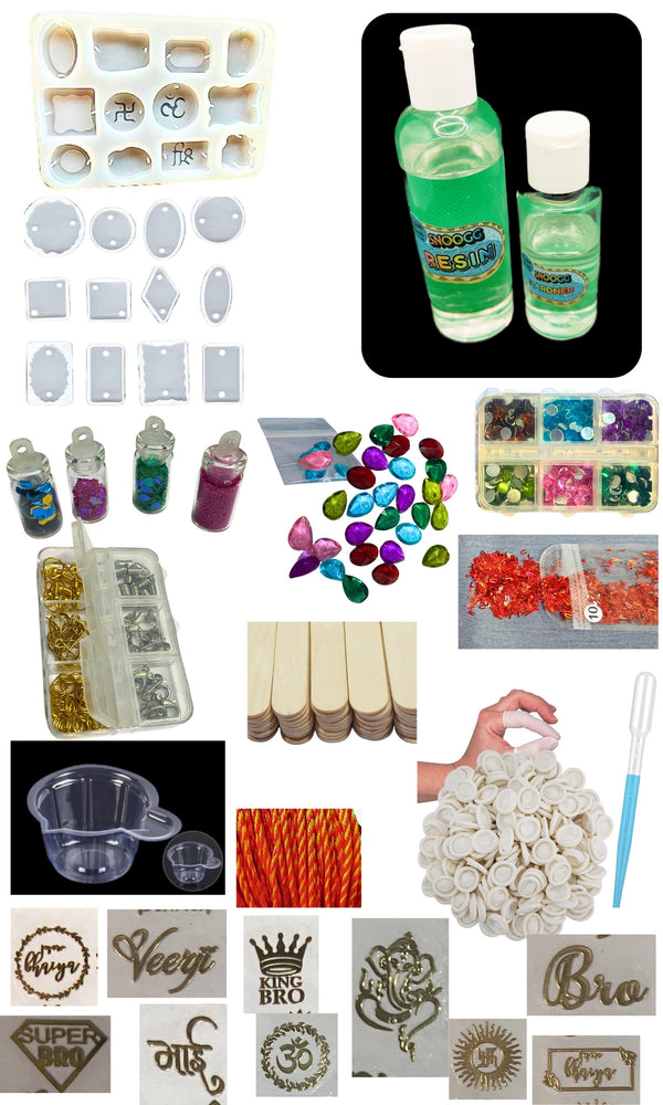 Create Custom Rakhi Gifts with Snoogg Resin Art Kit | Full DIY Epoxy Set for Raksha Bandhan | Includes Molds, Glitters, and Tools for Crafting Beautiful Handmade Rakhis