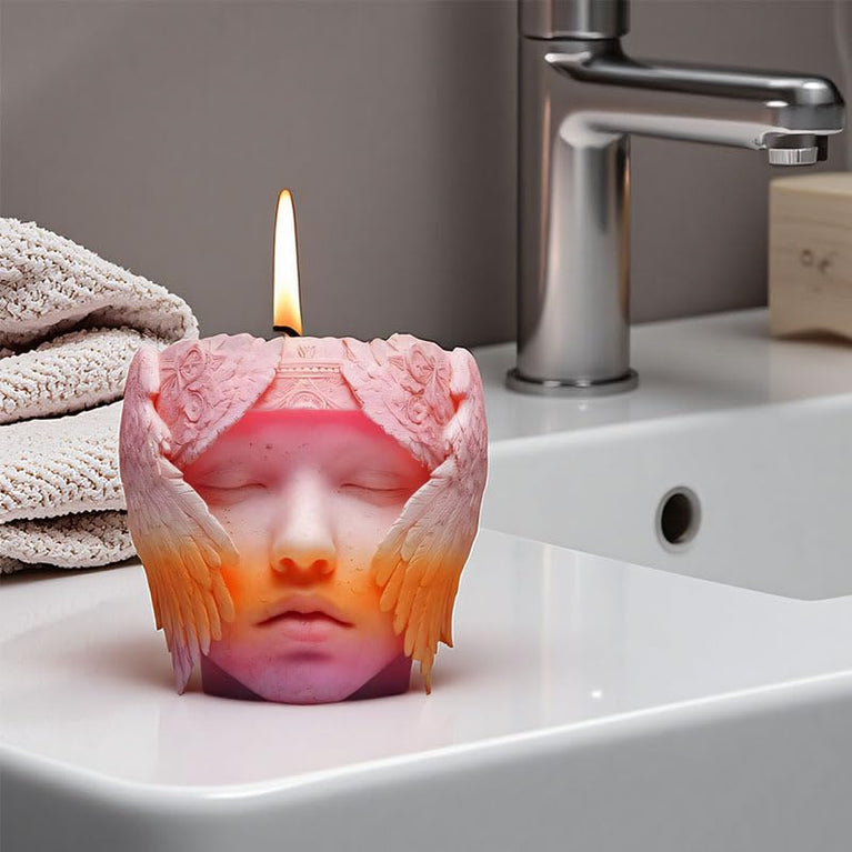 SNOOGG Serene Goddess Face Planter Silicone Mold for Resin Casting | Sculpted Stone Face Succulent Pot 3D Mold for Eco Resin, Epoxy, Concrete Crafts | Heavy Duty Reusable Liquid Silicone Mould