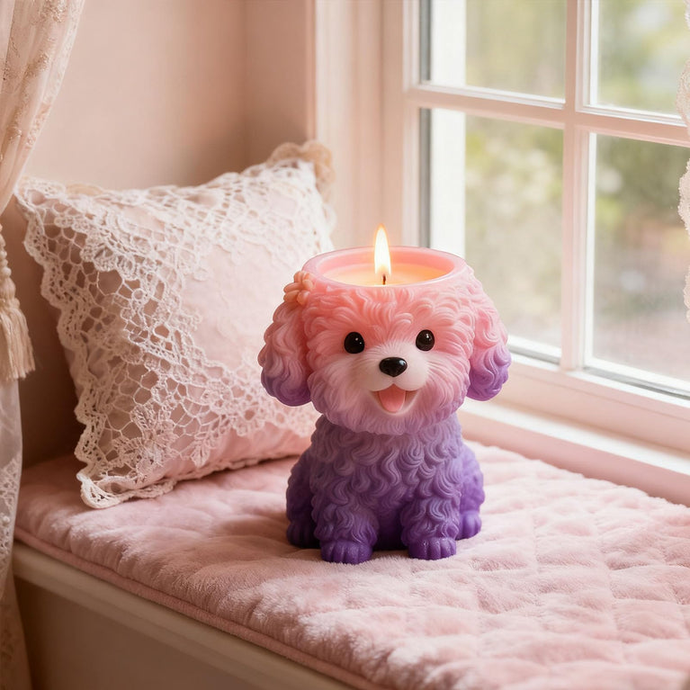 SNOOGG Curly Poodle Puppy Silicone Mold for Resin Casting | Fluffy Dog Planter & Key Holder 3D Mold for Eco Resin, Epoxy, Concrete Crafts | Heavy Duty Reusable Silicone Mould for Home Decor