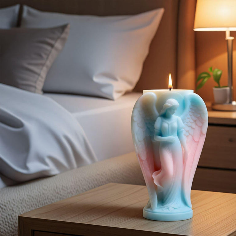 SNOOGG Silicone Seraphim Angel Wings Vase Mold | Cement Resin Candle Holder Pen Stand DIY Casting