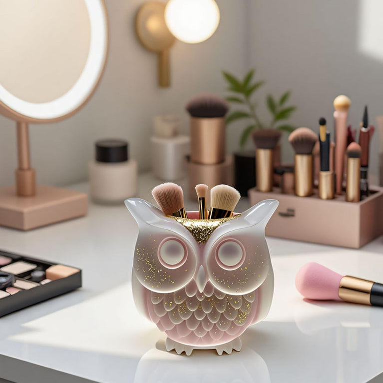 SNOOGG Silicone Mold Cute Owl Planter Pot Design for Eco Resin Crete Casting DIY Succulent Pot Candle Holder Home Decor Craft Mold