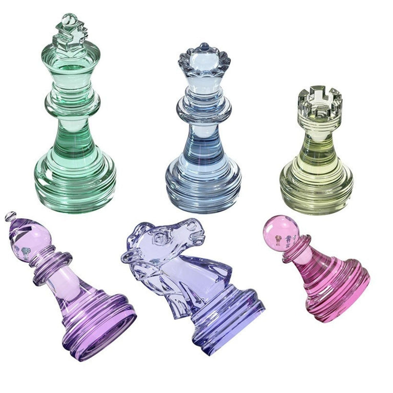 Snoogg Silicone Chess Set Mold – 6 Piece Single-Cavity King, Queen, Bishop, Knight, Rook & Pawn Mold for Epoxy Resin Casting, DIY Chess Making, Crafts & Art Supplies