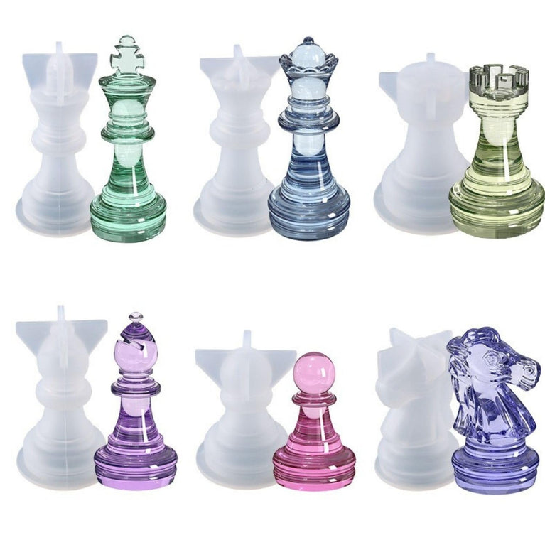 Resin Mold Holder Stand & 12-Piece Chess Checker Mold, 12 Slot Wooden Base, Stable Resin Casting, Anti-Movement, Uniform Drying for Chess Craft