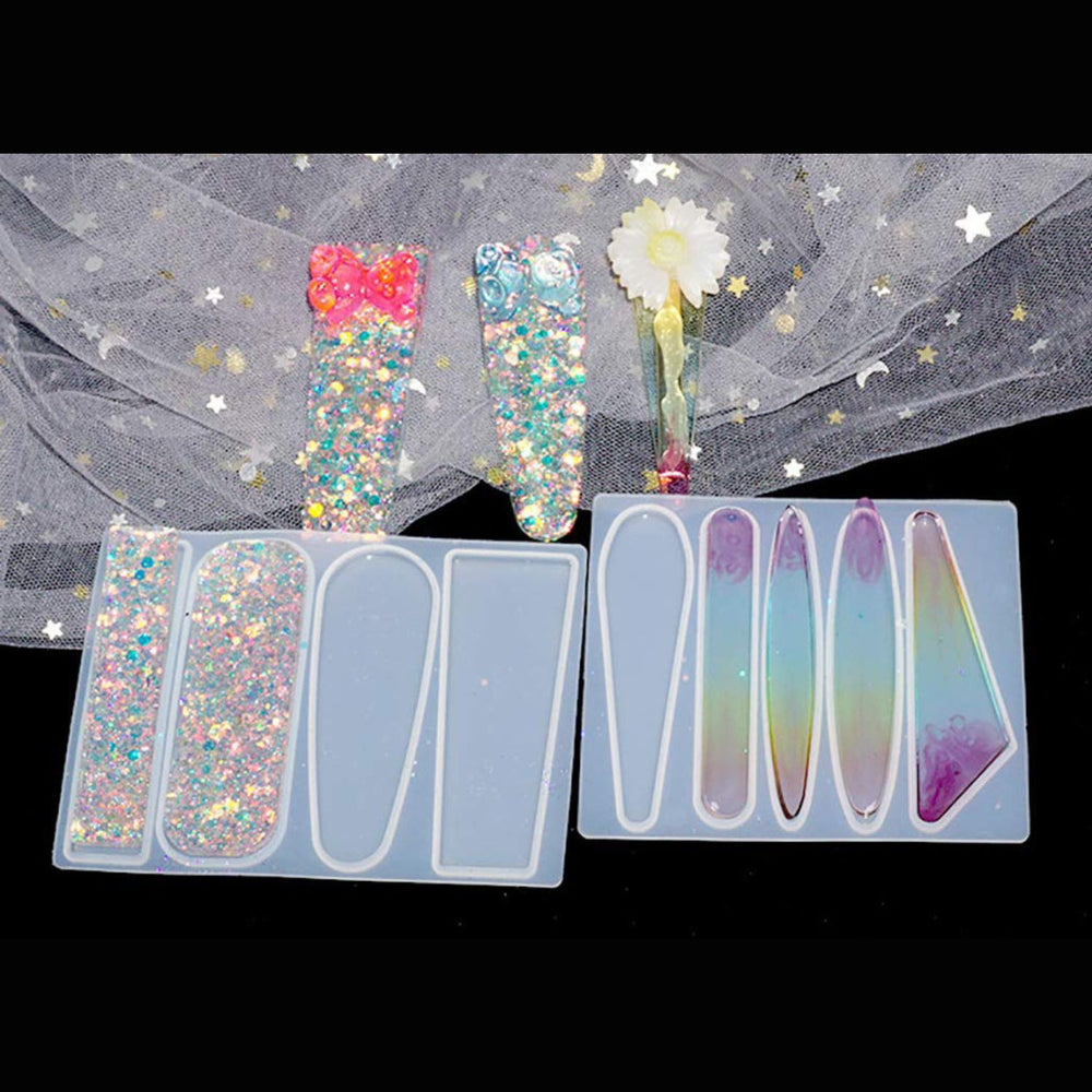 Hair pin Insert Mold Set of Three Mold & 9 Cavaties Jewellery Making with a Storage Bag, Epoxy Resin Moulds, Jewelry Casting Molds Craft DIY