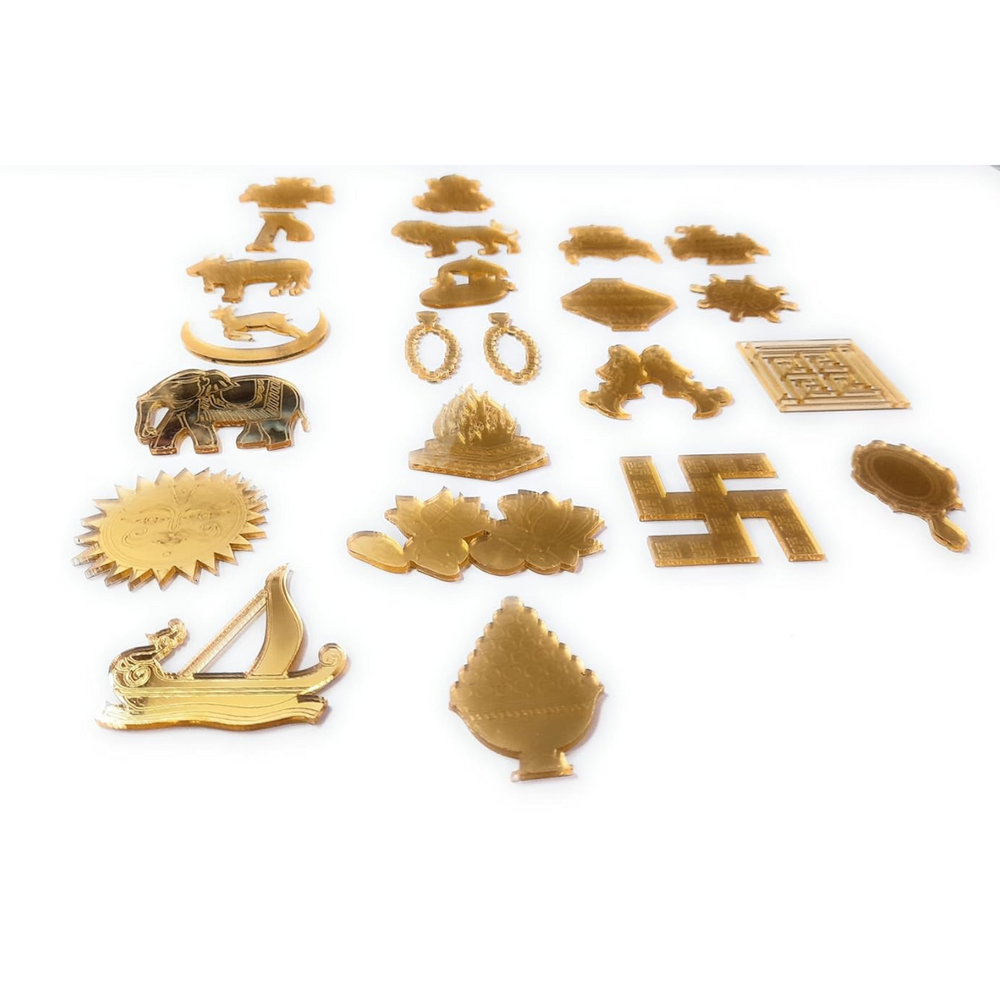 snoogg 14 dreams full set cutout in gold mirror acrylic