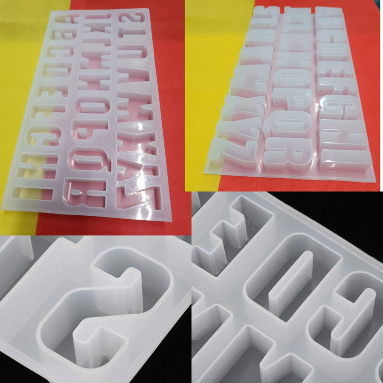 SNOOGG Extra Large 25 mm deep Alphabet Molds of 26 English Letter for Resin Art, DIY, Home D©cor, Festive & Customize Project