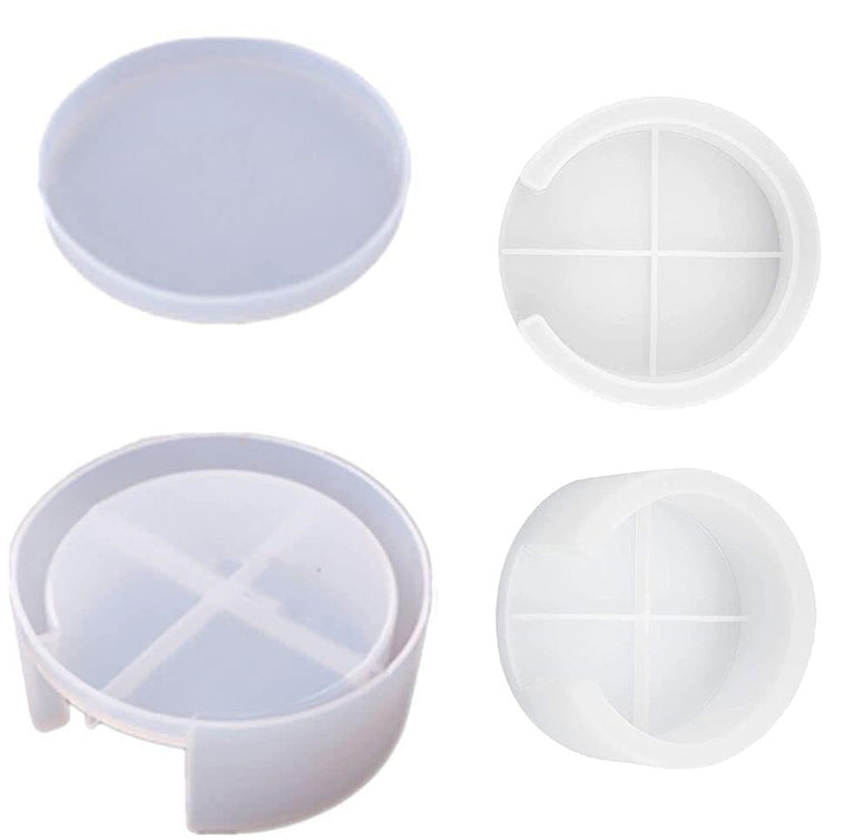 snoogg â„¢1 pack 15cm round coaster holder silicone molds for epoxy resin casting for event