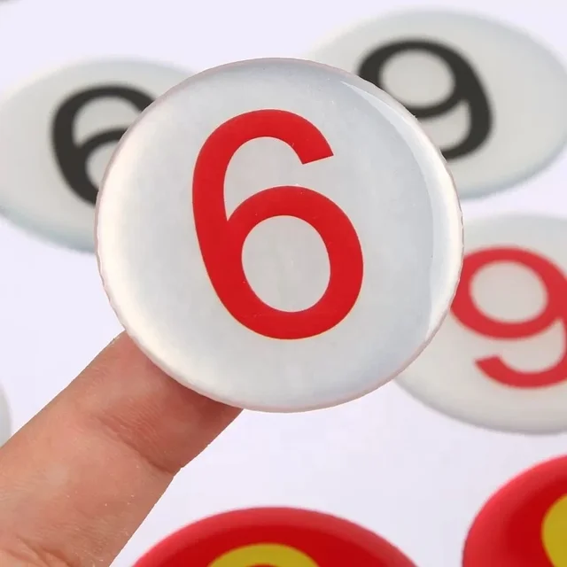 epoxy resin dom stickers with 3m glue backing diamond clarity great for logos high light na