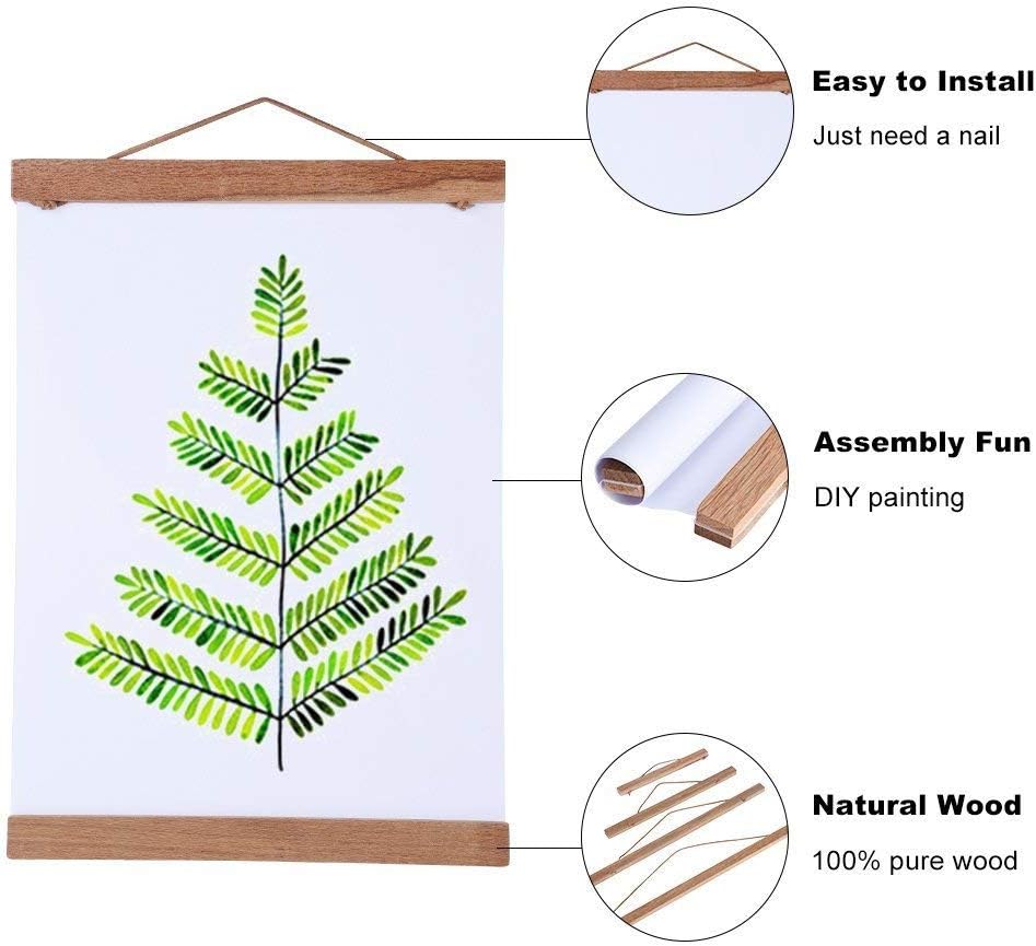 snoogg 8 inch pack 1 wide magnetic poster hanger frame for posters prints photos pictures m