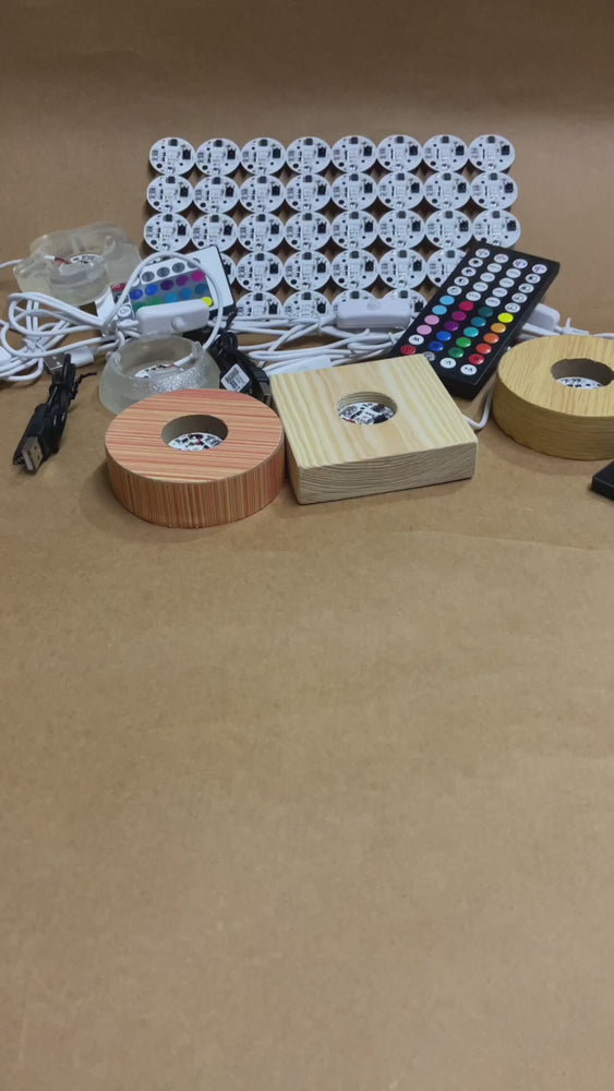 SNOOGG RGB LED PCB: in Multipack , USB Powered, 16 Colors & Remote Control. Enhance your home decor and showcase crystals