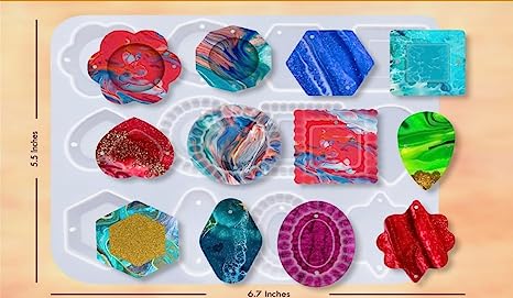 copy of silicone resin mold for rakhi and jewellery 11 cavaities