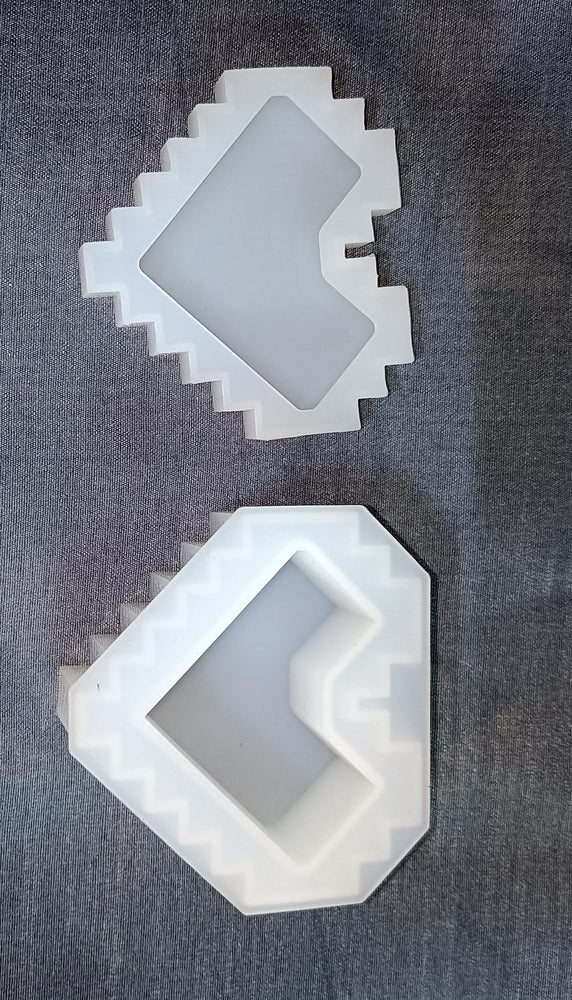 snoogg 1 pack set of two moulds zifzag heart shape gift box for base and cover heavy duty m