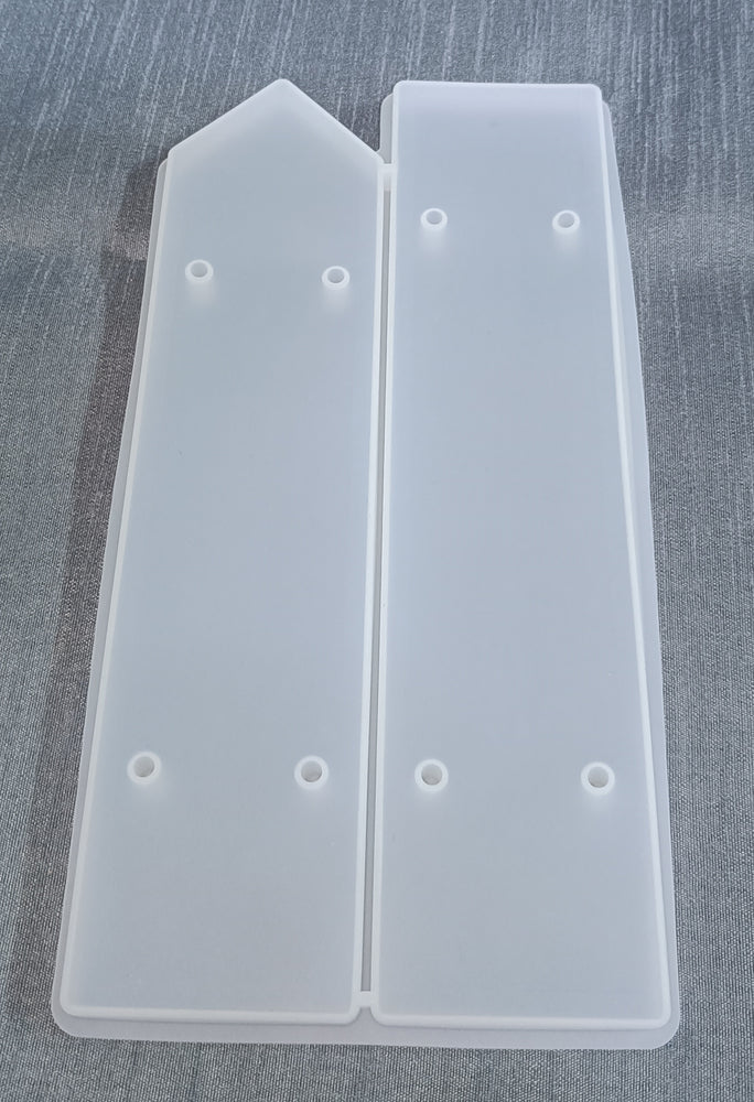 silicone resin casting name plate mould tw0 cavity