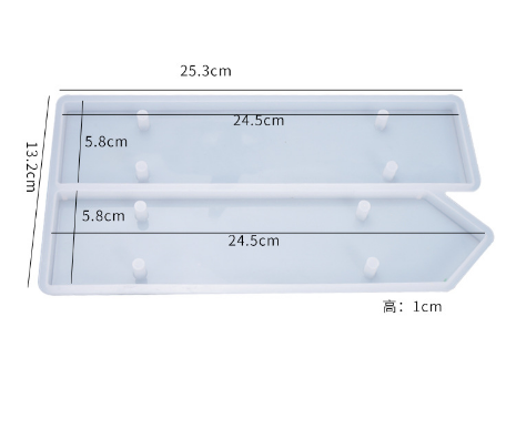 silicone resin casting name plate mould tw0 cavity