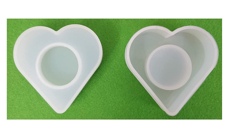 snoogg a pack 1 tea light candle holder heart shape silicone molds for epoxy resin casting