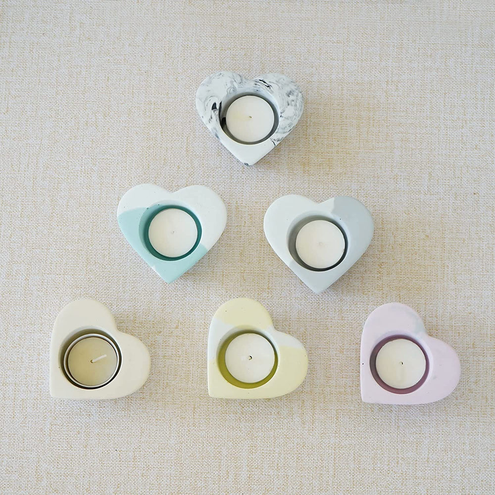 snoogg a pack 1 tea light candle holder heart shape silicone molds for epoxy resin casting