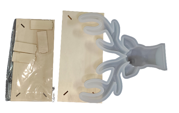 diy snoogg epoxy resin casting decoration mould deer silicone mold with wooden casting supp