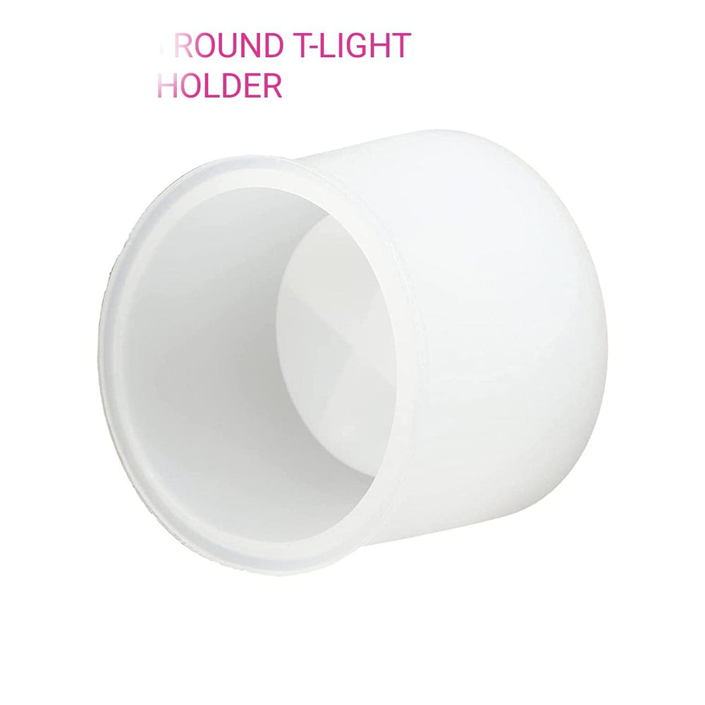 snoogg ™pack 1 tea light candle holder round shape silicone molds for epoxy resin casting