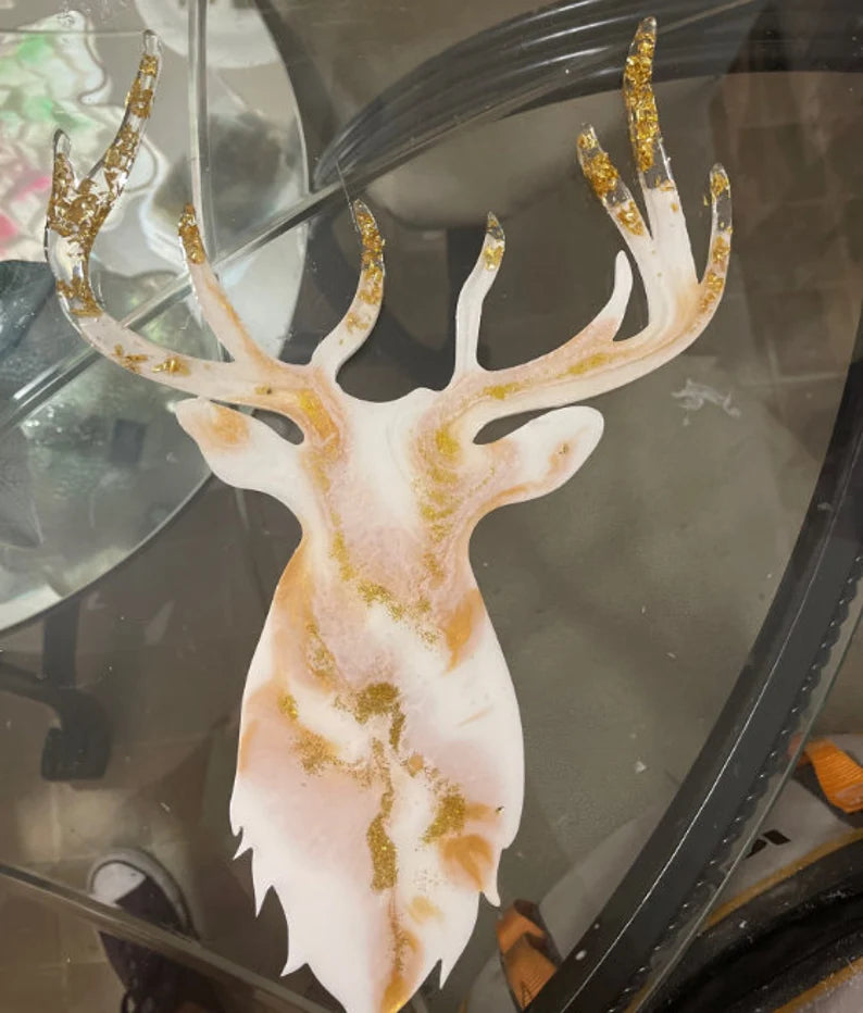 deer head large animal molds diy wall hanging decoration decor for resin crafts silicone