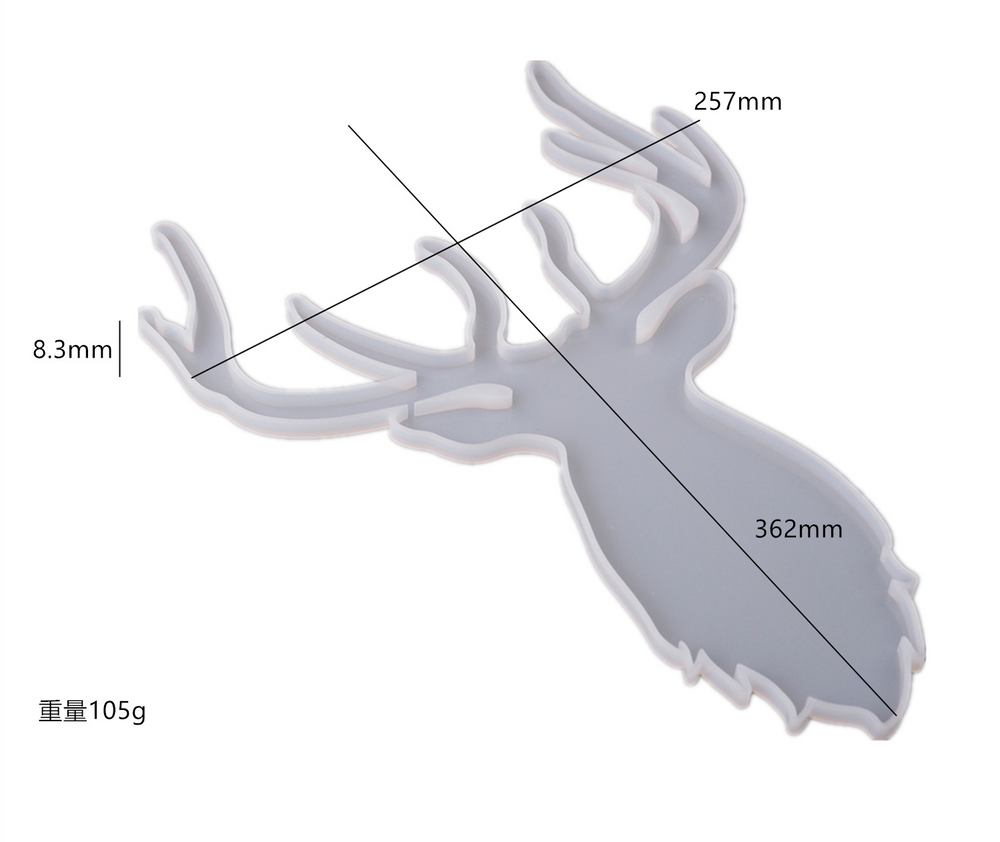 deer head large animal molds diy wall hanging decoration decor for resin crafts silicone