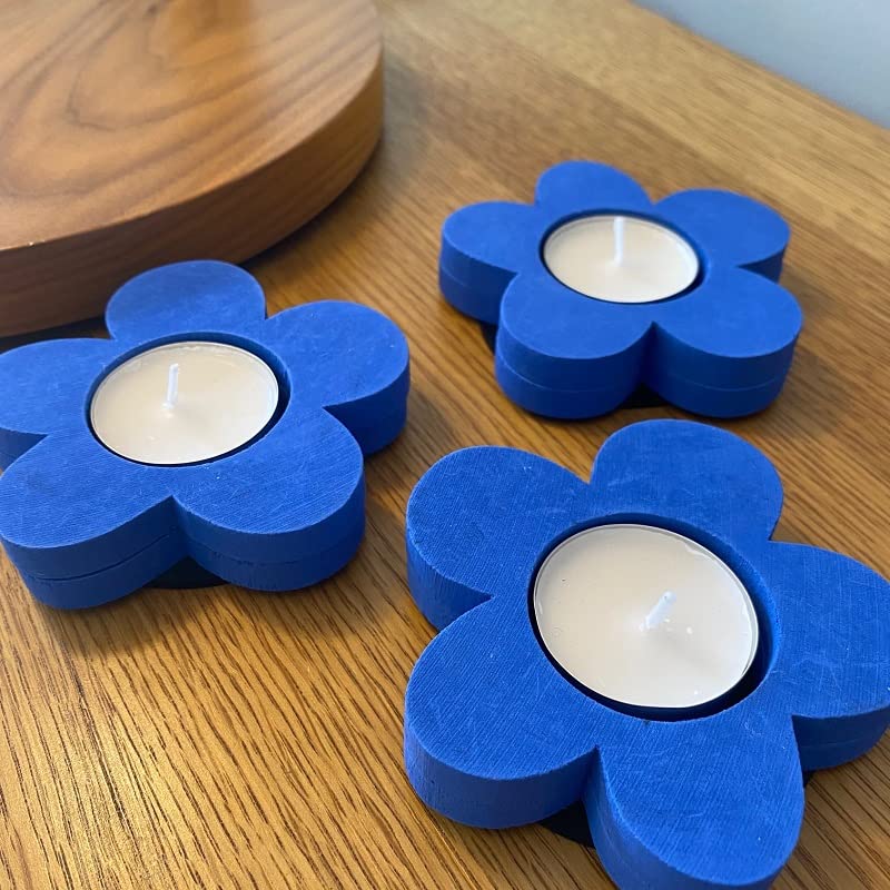 snoogg a pack 1 tea light candle holder flower shape silicone molds for epoxy resin casting