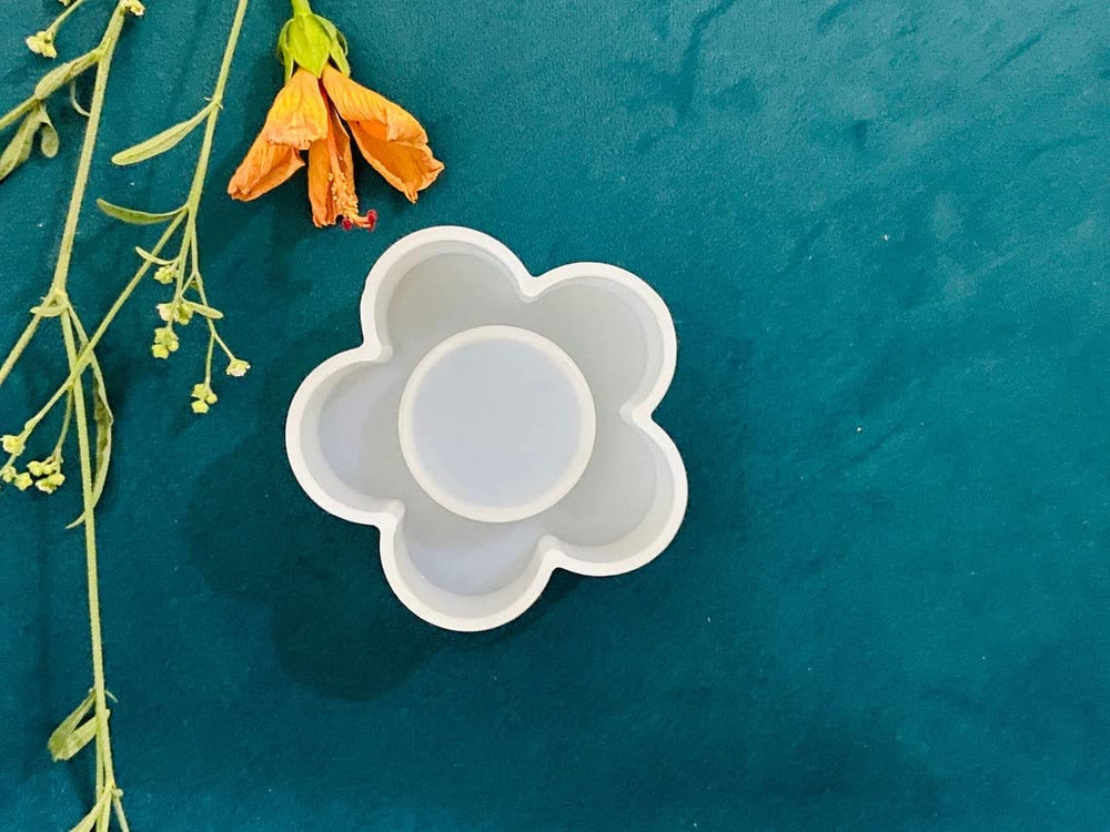 snoogg a pack 1 tea light candle holder flower shape silicone molds for epoxy resin casting