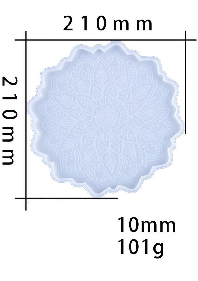 mandala carving flower coaster resin mold sunflower coasters agate molds cup mat silicone c