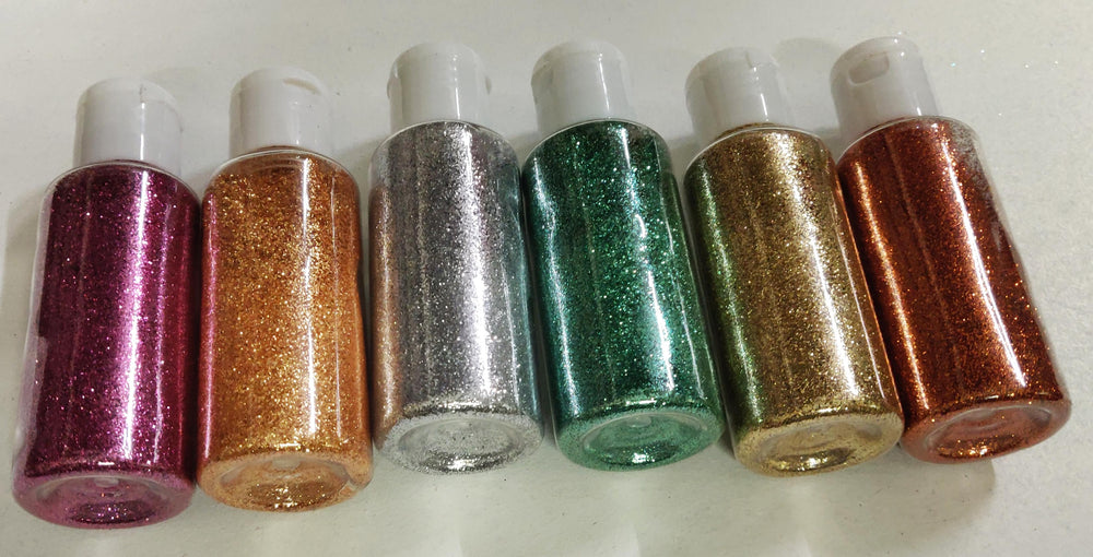 snoog 50 gram pack clear bottle extra fine glitter powder for resin nail glitter assorted c