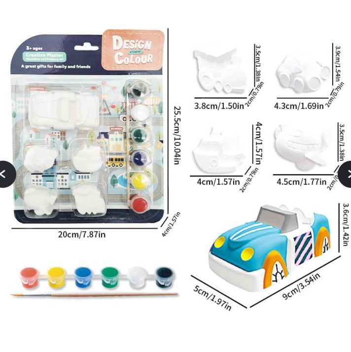 painting kit strong plaster of paris shapes to paint it comes in blister pack with the 6 co