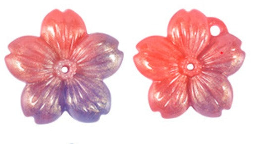 flower shape 2 cavities silicone resin casting mould for jewellery and multiuse