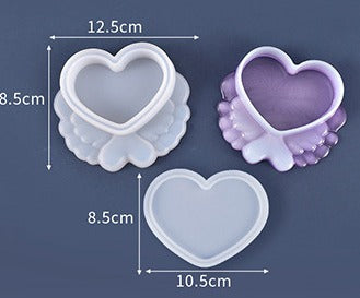 silicone resin gift box mould heavy duty set of two mould body and cover stylish design hea