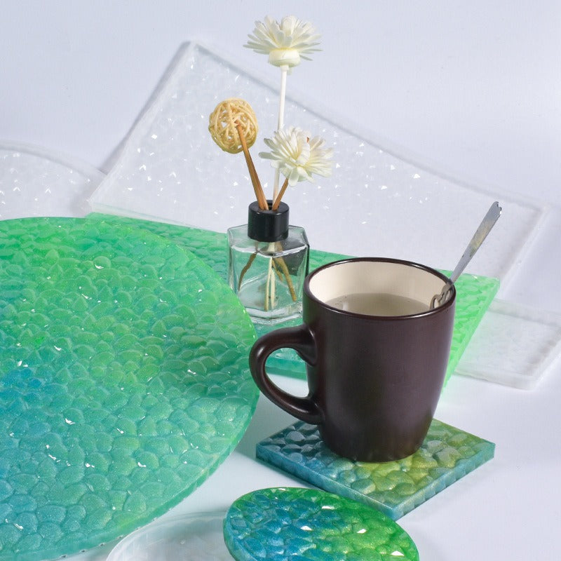 assortment shape crystal crushed diamond tray silicone mold stone pattern dish resin mold f