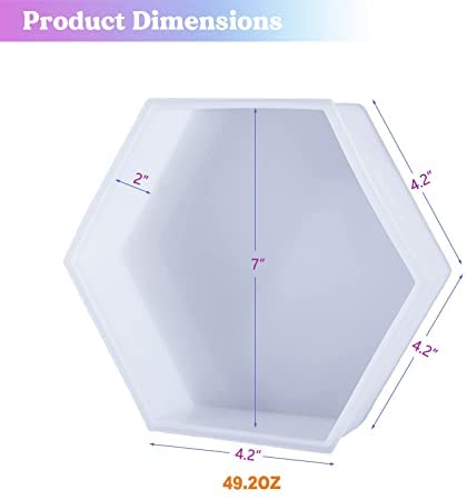 snoogg a®resin large silicone hexagon molds deep epoxy resin molds for flowers preservatio