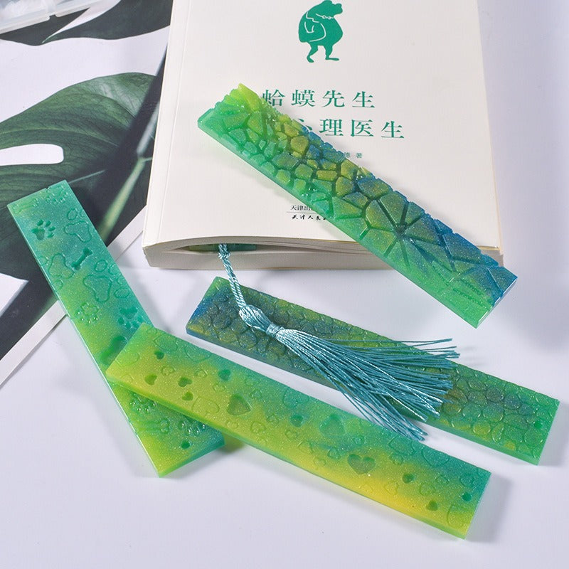 book mark resin casting mould set of five different designers pattern