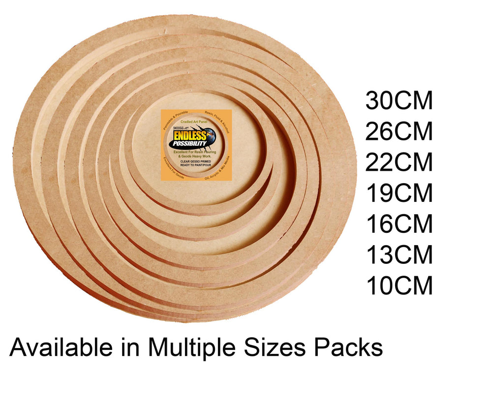 snoogg artist depth wooden circle cradled panel for painting resin pouring diy drawing and