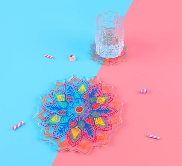 snoogg 8 inch mandala flowers coaster mould for resin 3 pack sun flowers tray resin moulds