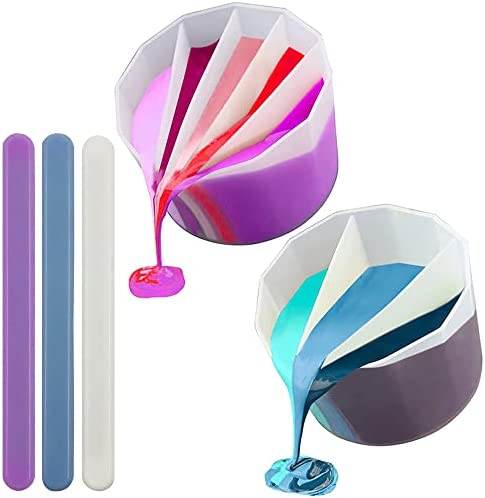 silicone mixing cups for resin art 3 compartment hexa cup 1
