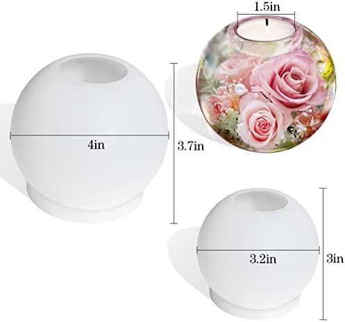 silicone tea light candel holder globe round type size 2 inch about