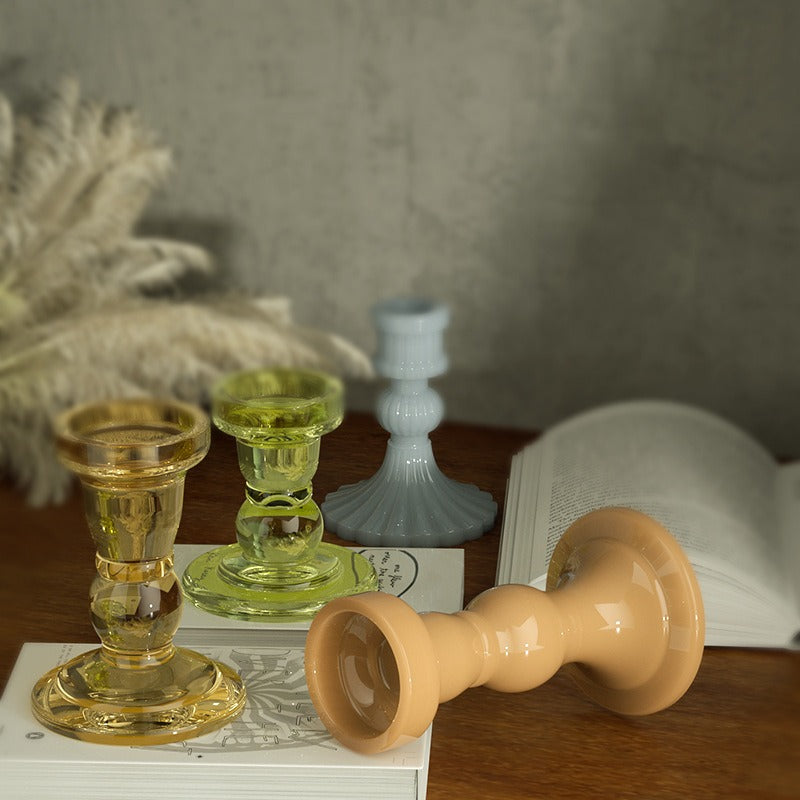 wax candle holder resin mold tower type round bottom