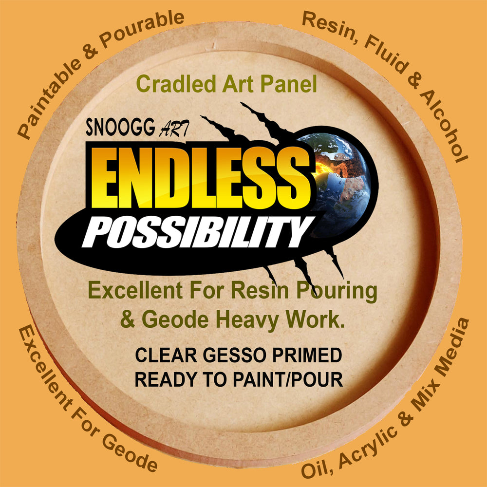snoogg artist depth wooden circle cradled panel for painting resin pouring diy drawing and