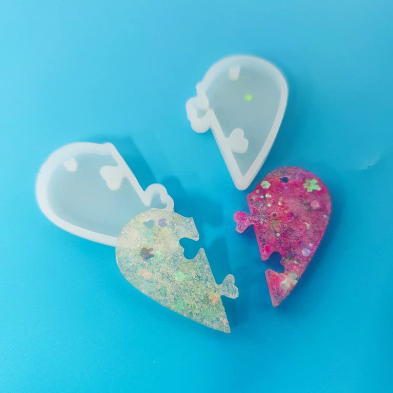 silicone mould love lock for lovers pendant diy epoxy resin mould necklace casting mould je