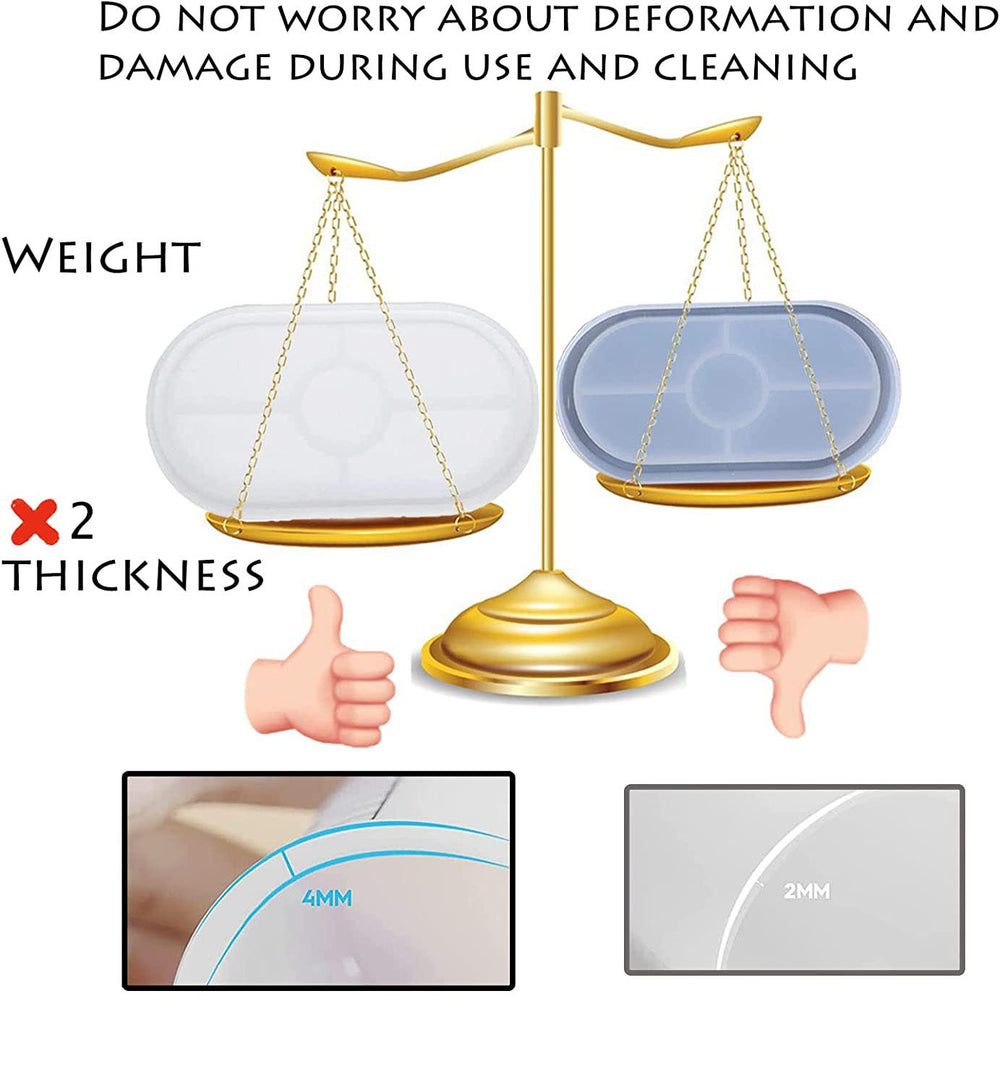 copy of silicone resin cosmetic and stationery tray mould size is about 8 inch