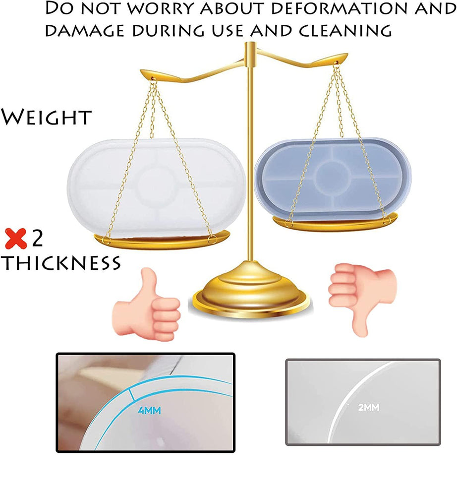 copy of silicone resin cosmetic and stationery tray mould size is about 8 inch
