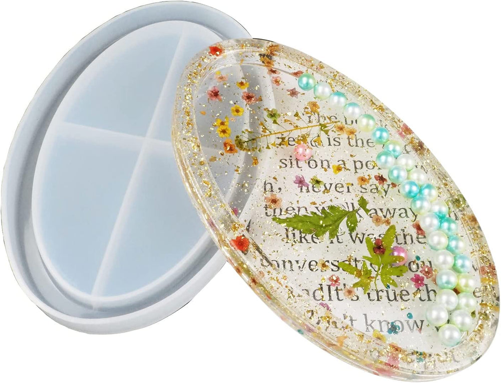 copy of silicone resin cosmetic and stationery tray mould size is about 8 inch